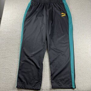 Puma Lifestyle Striped Track Pants Black Teal Men’s Size XXL